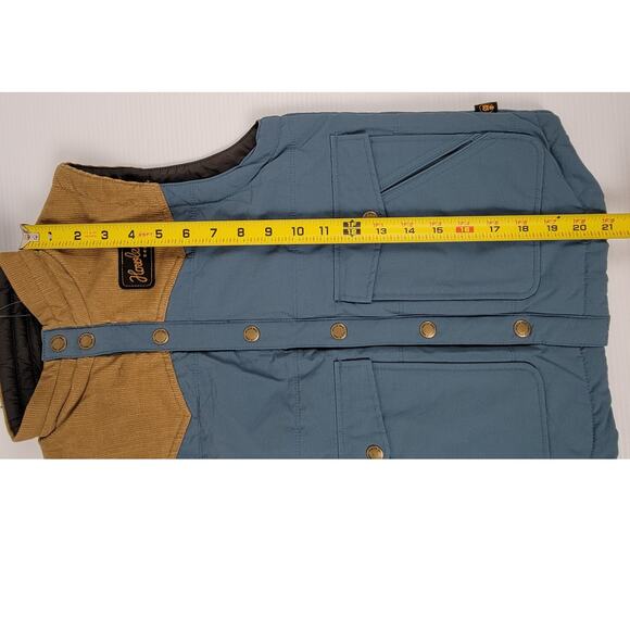 NWT Howler Bros‎ Kid Youth Medium Rounder Vest 3502 Blue British Khaki Corduroy - Picture 7 of 8